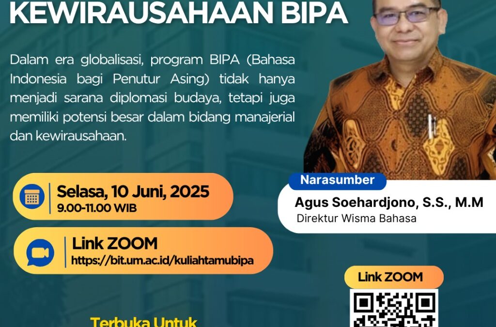 Kuliah Tamu Manajemen dan Kewirausahaan BIPA