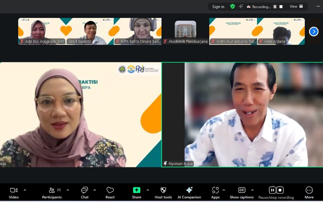 Kuliah Tamu Praktisi BIPA: Menggali Peluang Kewirausahaan dalam Dunia BIPA